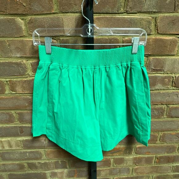 Lululemon Womens Green Stretch Woven Relaxed Fit High Rise 4” Shorts Size Small - Picture 5 of 7